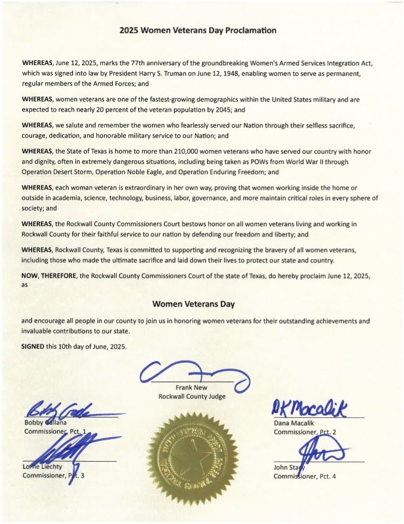 Women Veterans Day Proclamation_1